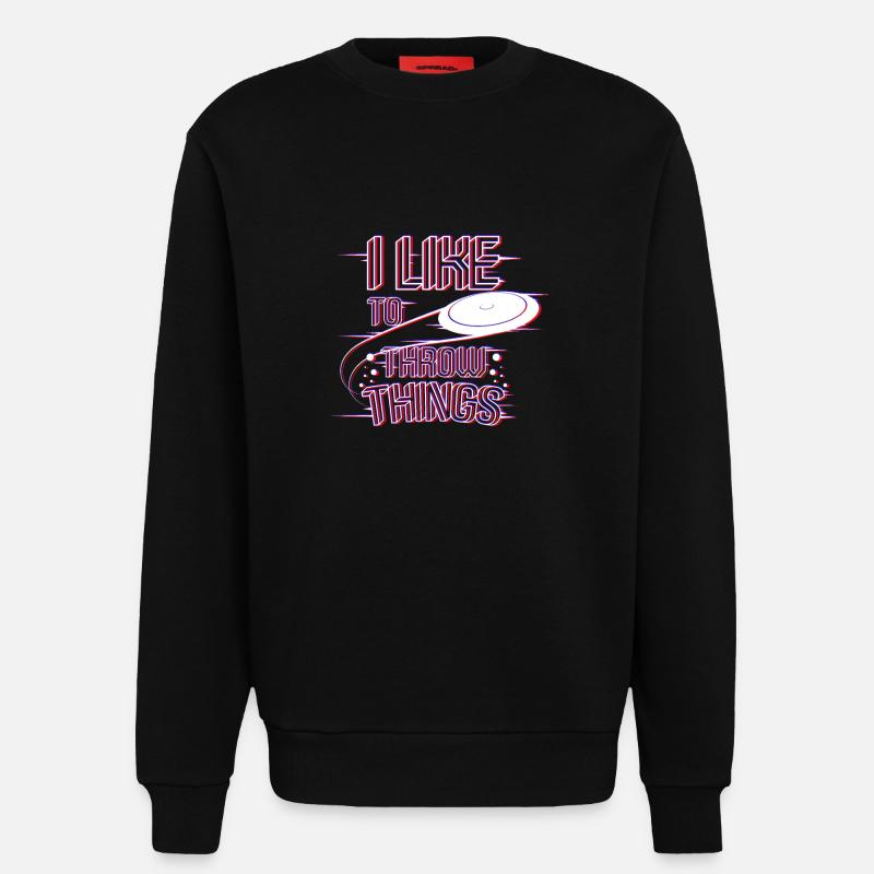 Frisbee throw things - Sweatshirt - made by SPREAD  - SOLID BLACK