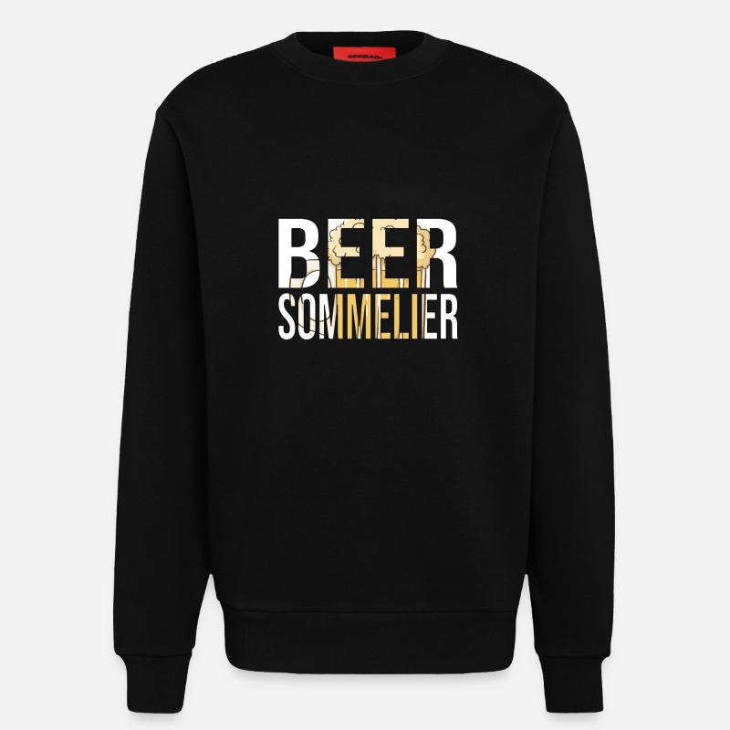 Bier Spruch Biertrinker Geschenk Biersommelier - Sweatshirt - made by SPREAD - SOLID BLACK