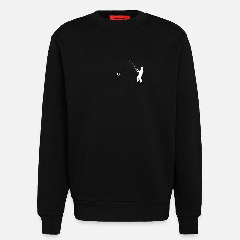 Angler Evolution Pocket Geschenkidee - Sweatshirt - made by SPREAD - SOLID BLACK