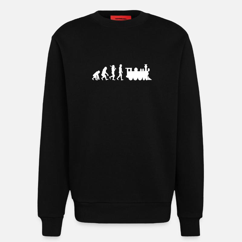 Evolution Railway Locomotive - Sweatshirt - made by SPREAD  - SOLID BLACK