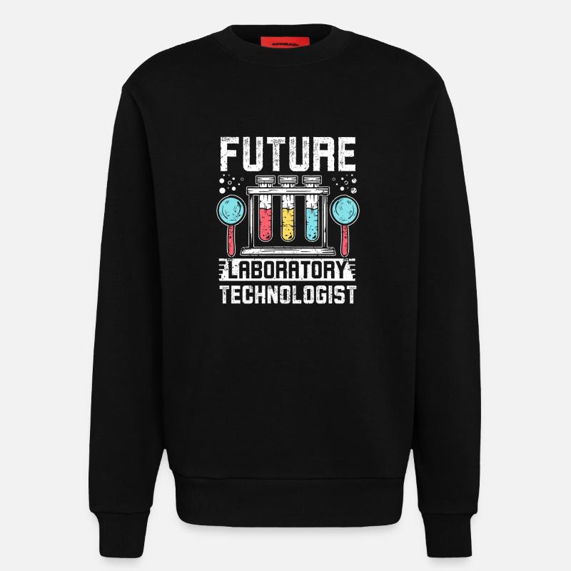 Future laboratory technologist - Sweatshirt - made by SPREAD  - SOLID BLACK
