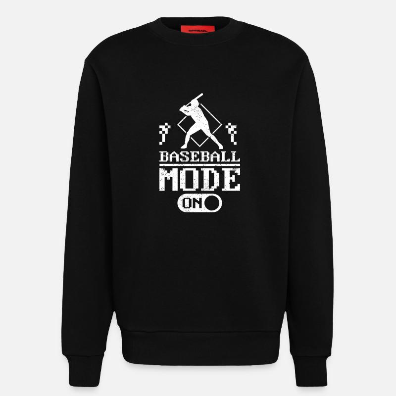 Mode baseball activé - Sweat bio décontracté fabriqué en UE - SOLID BLACK