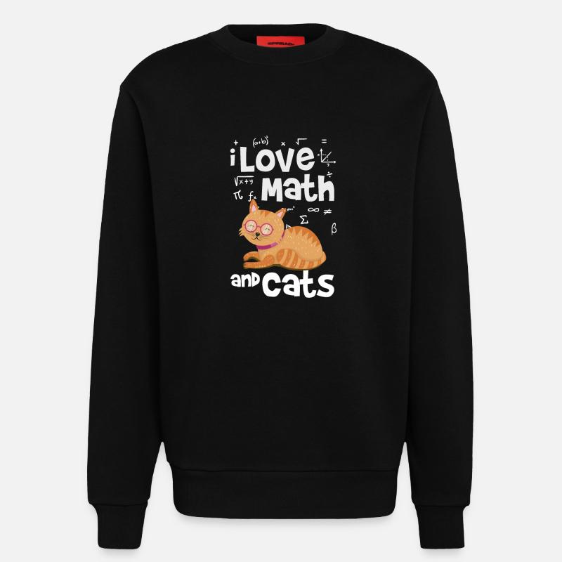 Math And Cats - Sweatshirt - made by SPREAD  - SOLID BLACK