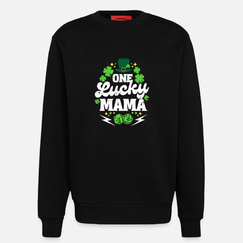 Saint Patrick Eine glückliche Mama - Sweatshirt - made by SPREAD - SOLID BLACK