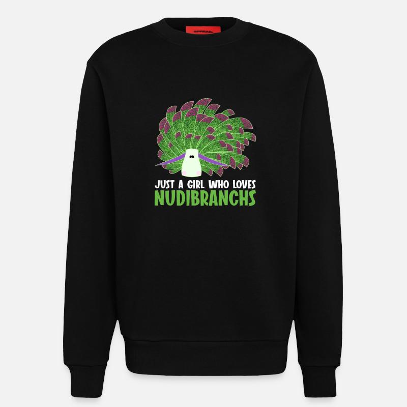 Nudibranches nudibranches - Sweat bio décontracté fabriqué en UE - SOLID BLACK