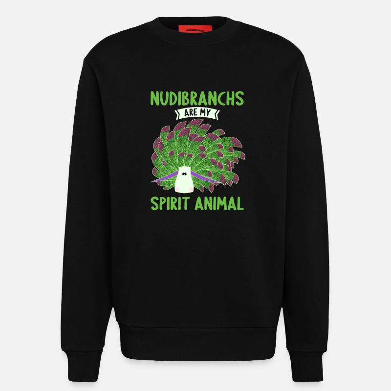 Nudibranches nudibranches - Sweat bio décontracté fabriqué en UE - SOLID BLACK