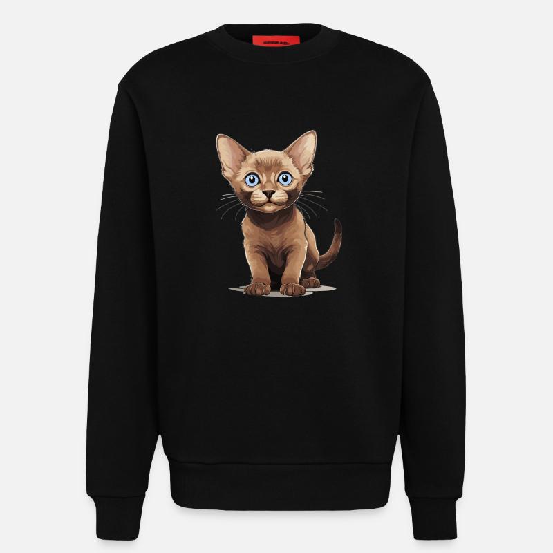 Chat birman Birmanie Katze - Sweat bio décontracté fabriqué en UE - SOLID BLACK