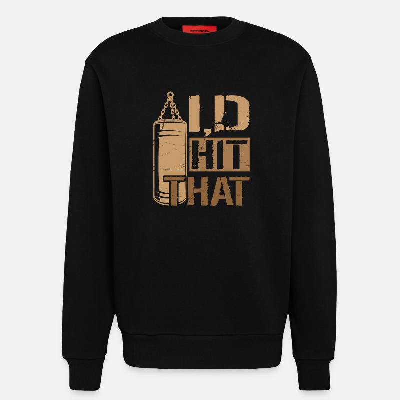 J’avais frappé cette boxe - Sweat bio décontracté fabriqué en UE - SOLID BLACK