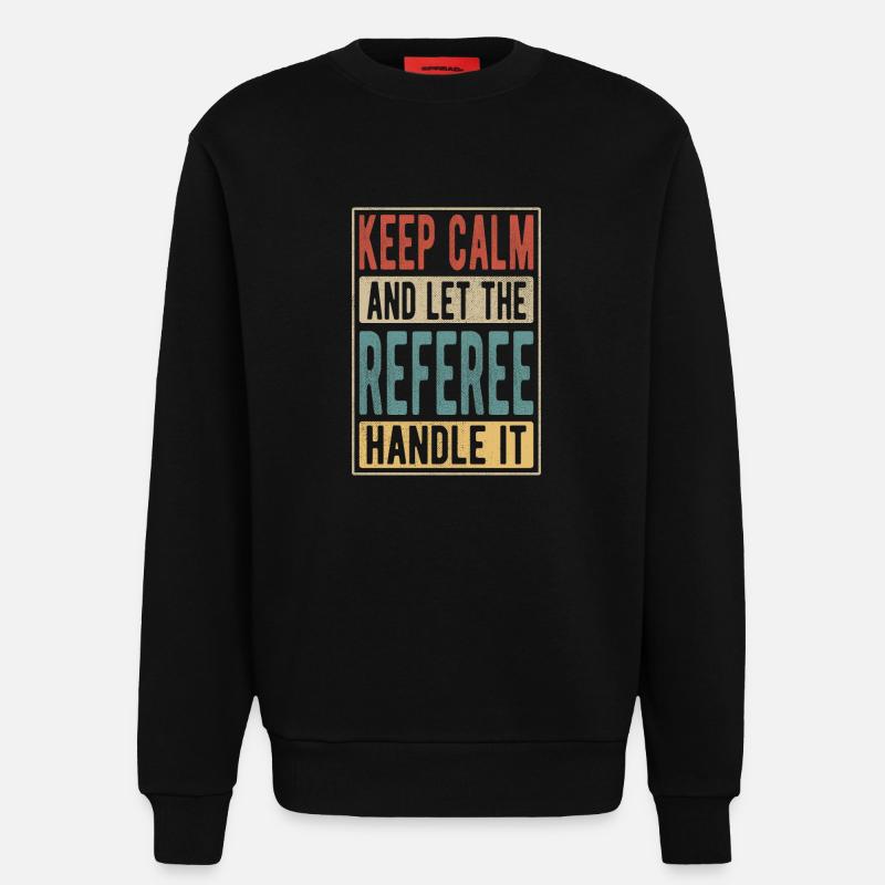 Referee Retro Geschenk - Sweatshirt - made by SPREAD  - SOLID BLACK