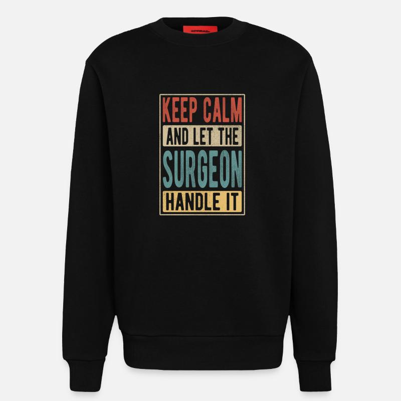 Chirurg Retro Geschenk - Sweatshirt - made by SPREAD  - SOLID BLACK