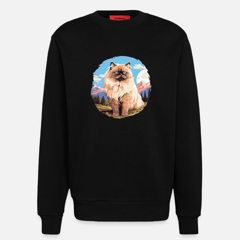 Himalayan Cat Colourpoint Katze - Sweatshirt - made by SPREAD  - SOLID BLACK