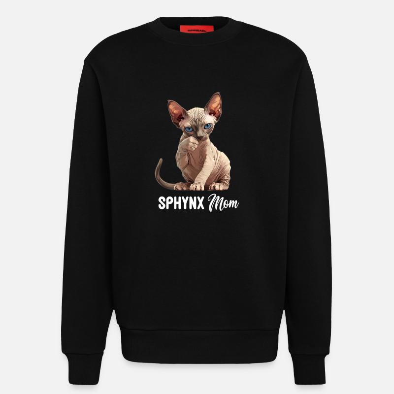 Sphynx Kätzchen Sphynx Katze - Sweatshirt - made by SPREAD  - SOLID BLACK
