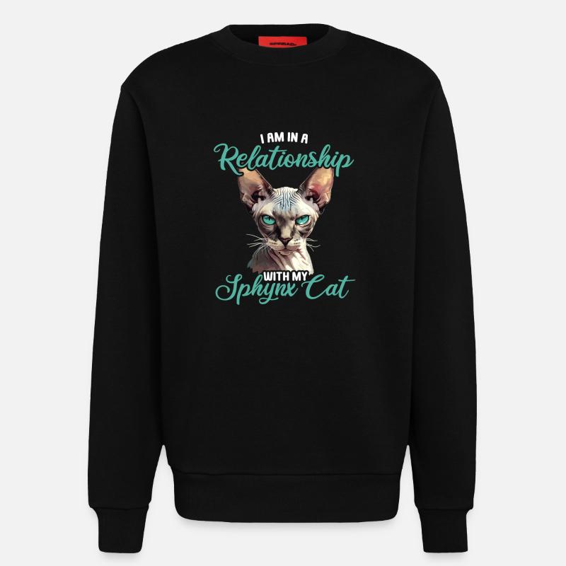 Sphynx Kätzchen Sphynx Katze - Sweatshirt - made by SPREAD  - SOLID BLACK