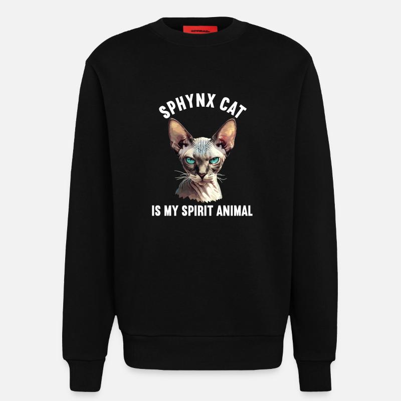 Sphynx Kätzchen Sphynx Katze - Sweatshirt - made by SPREAD - SOLID BLACK