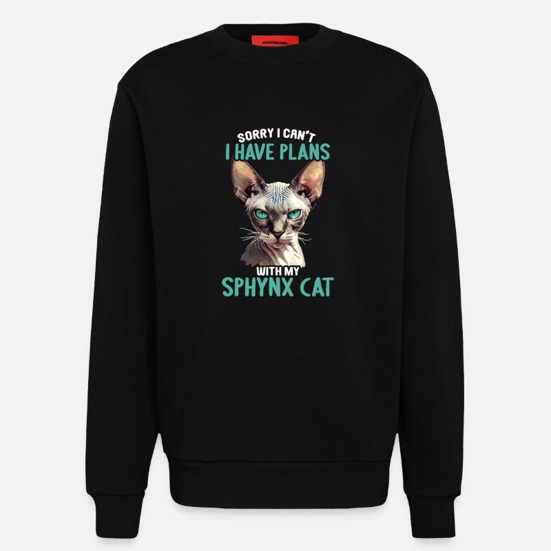 Sphynx Kätzchen Sphynx Katze - Sweatshirt - made by SPREAD  - SOLID BLACK