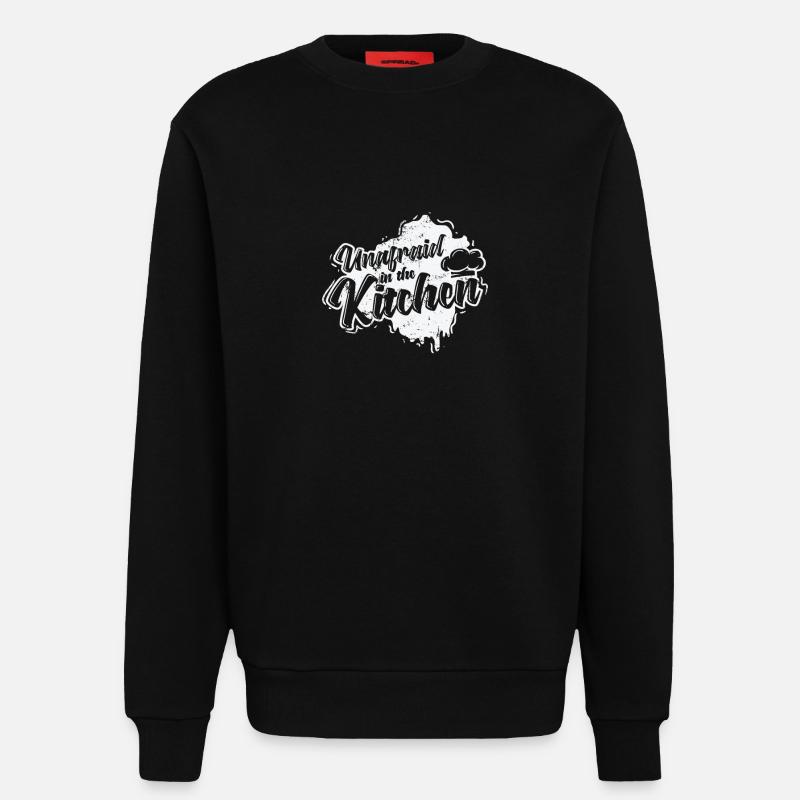 unafraid in the Kitchen - Sweatshirt - made by SPREAD  - SOLID BLACK