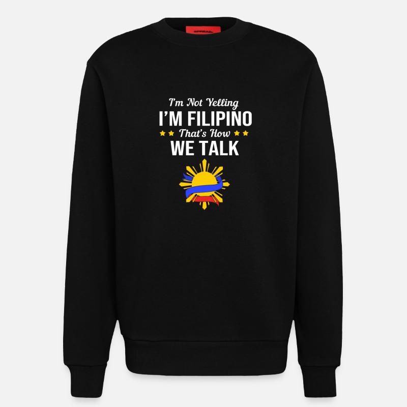 Philippinisch Philippinen - Sweatshirt - made by SPREAD  - SOLID BLACK