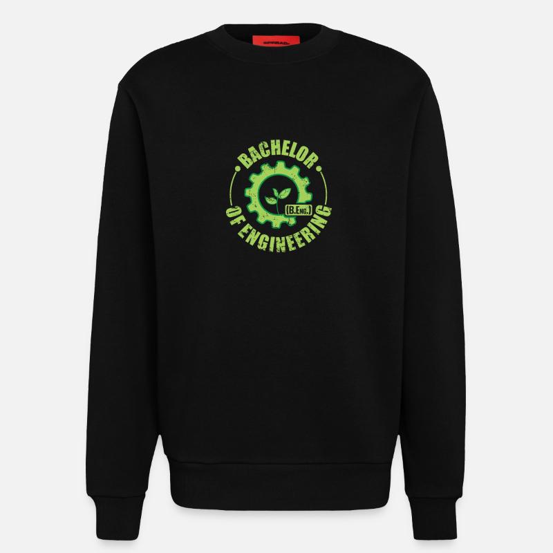 Bachelor of Engineering Ingenieurtechnik - Sweatshirt - made by SPREAD  - SOLID BLACK