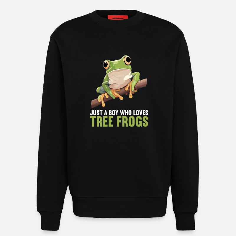 Tree Frog Baumfrösche Baumfrosch - Sweatshirt - made by SPREAD  - SOLID BLACK