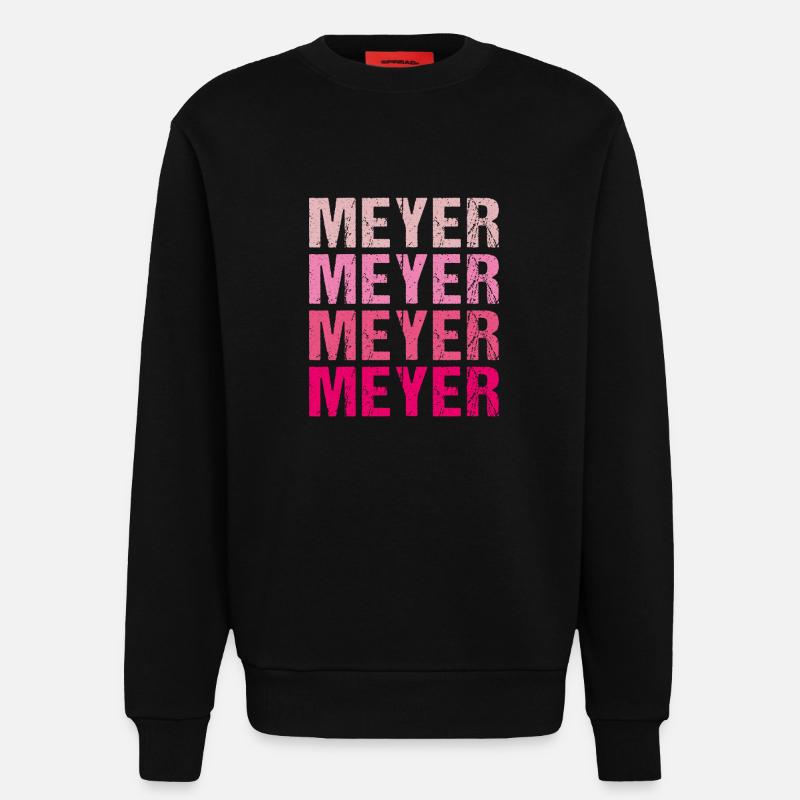 Meyer Familienname Team Retro Geschenkidee - Sweatshirt - made by SPREAD - SOLID BLACK