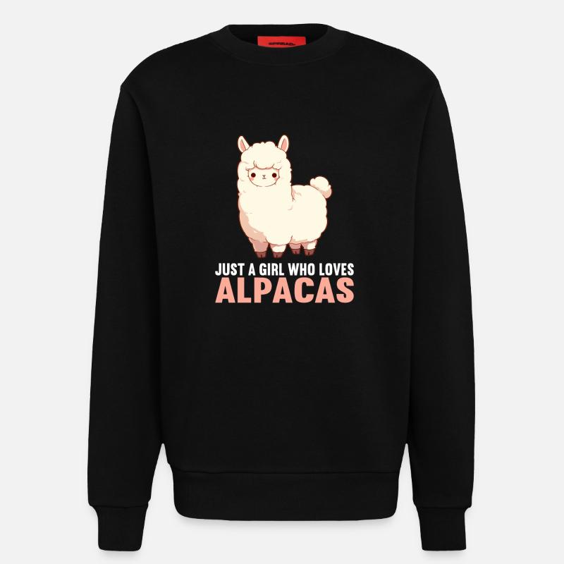 Alpaca Alpacas Alpaca - Sweatshirt - made by SPREAD  - SOLID BLACK
