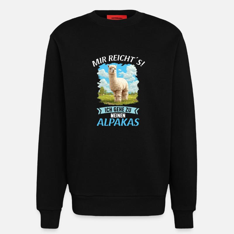 Alpaca Alpacas Alpaca - Sweatshirt - made by SPREAD  - SOLID BLACK