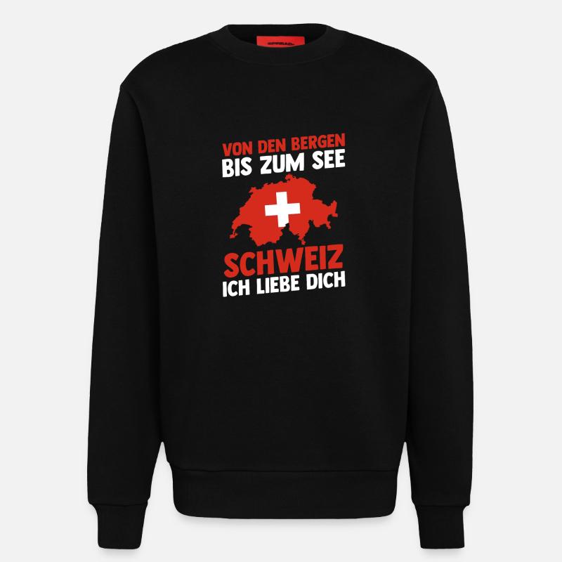 Schweizer Schweiz - Sweatshirt - made by SPREAD  - SOLID BLACK