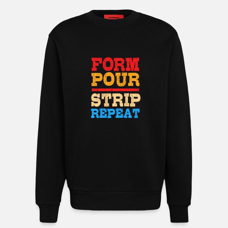 Construction worker construction site - Sweatshirt - made by SPREAD  - SOLID BLACK