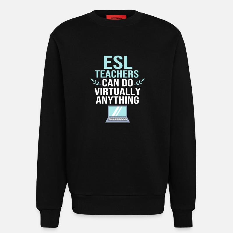 Englischlehrerin Englisch Lehrer - Sweatshirt - made by SPREAD  - SOLID BLACK