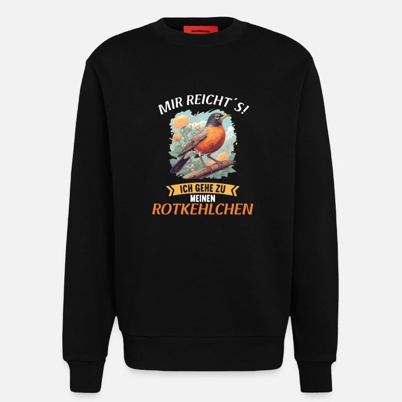 Robin Rotkehlchen - Sweatshirt - made by SPREAD  - SOLID BLACK
