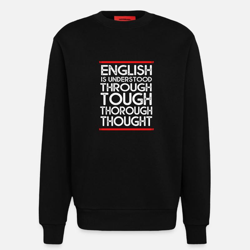 Englischlehrerin Englisch Lehrer - Sweatshirt - made by SPREAD  - SOLID BLACK