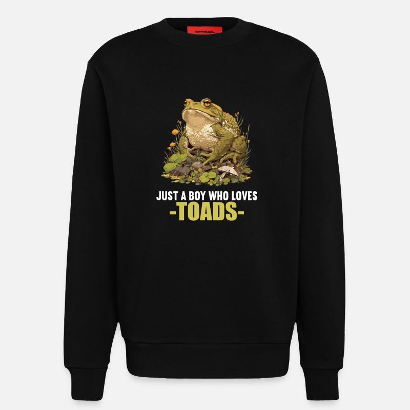 Crapaud crapaud crapaud - Sweat bio décontracté fabriqué en UE - SOLID BLACK