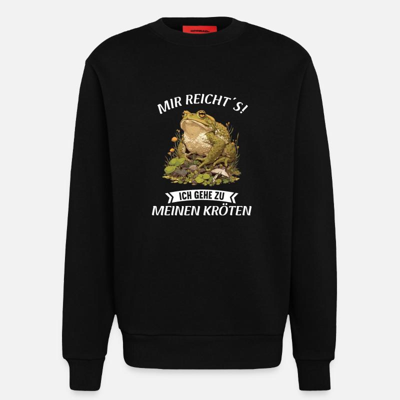 Crapaud crapaud crapaud - Sweat bio décontracté fabriqué en UE - SOLID BLACK