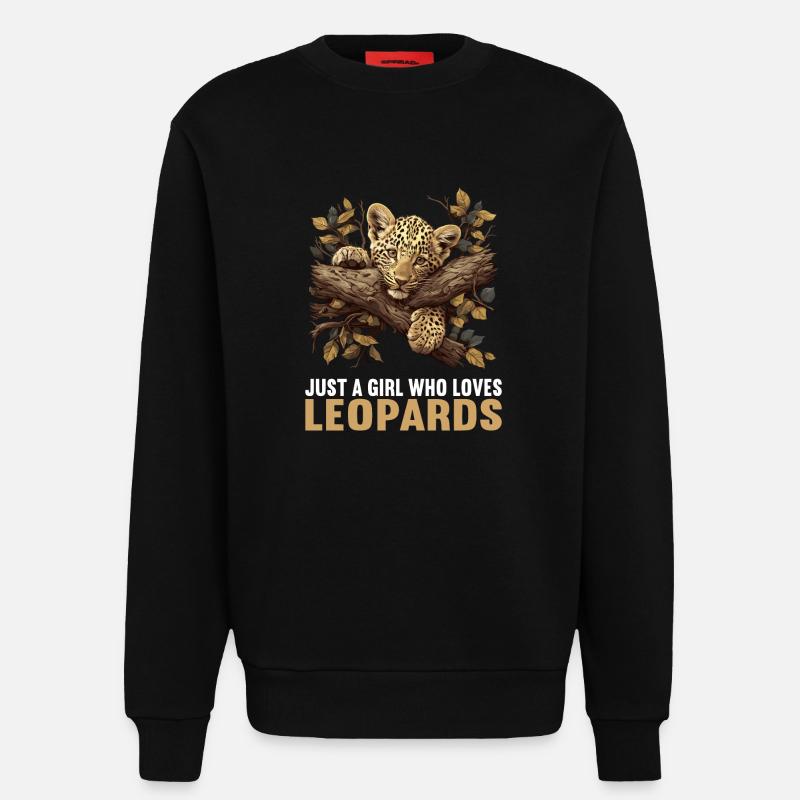 Léopard léopard - Sweat bio décontracté fabriqué en UE - SOLID BLACK