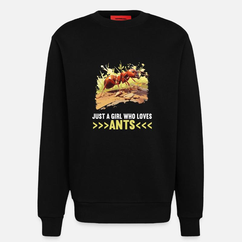 Ant ants ant - Sweatshirt - made by SPREAD  - SOLID BLACK