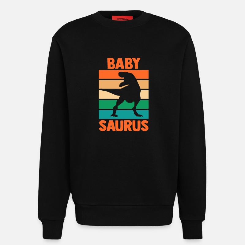 Babysaurus Dino Dinosaurier - Sweatshirt - made by SPREAD - SOLID BLACK