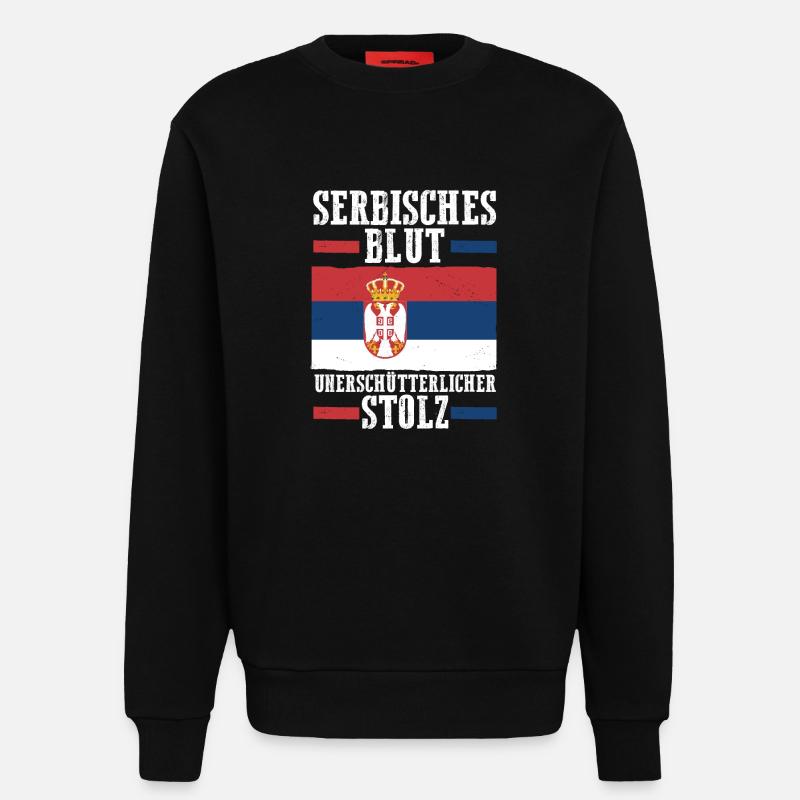 Serben Serbisch Serbien - Sweatshirt - made by SPREAD - SOLID BLACK