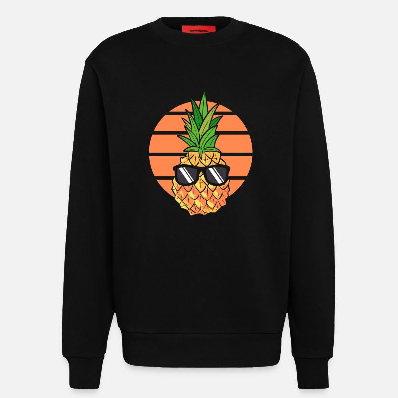Ananas - Sweatshirt - made by SPREAD  - SOLID BLACK
