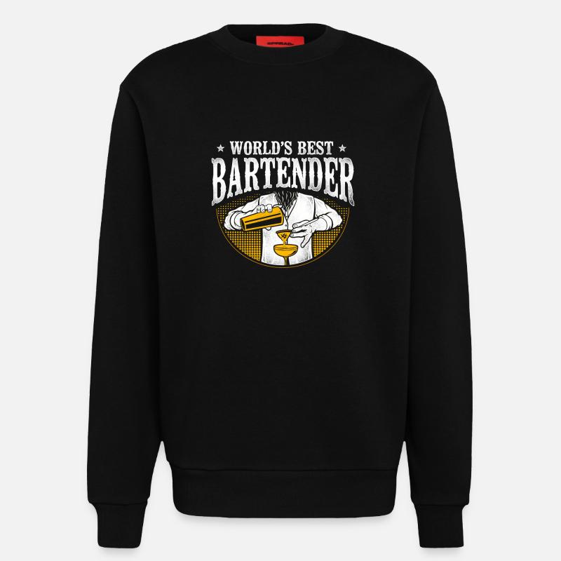 Bartender Mixologist World's Best - Sweatshirt - made by SPREAD  - SOLID BLACK