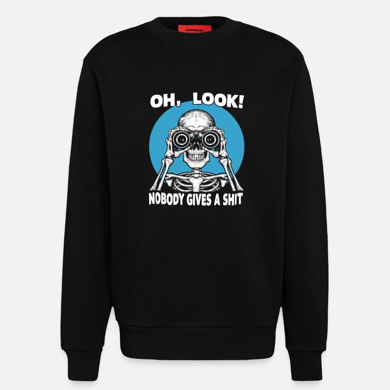 Funny skeleton design - Sweatshirt - made by SPREAD  - SOLID BLACK