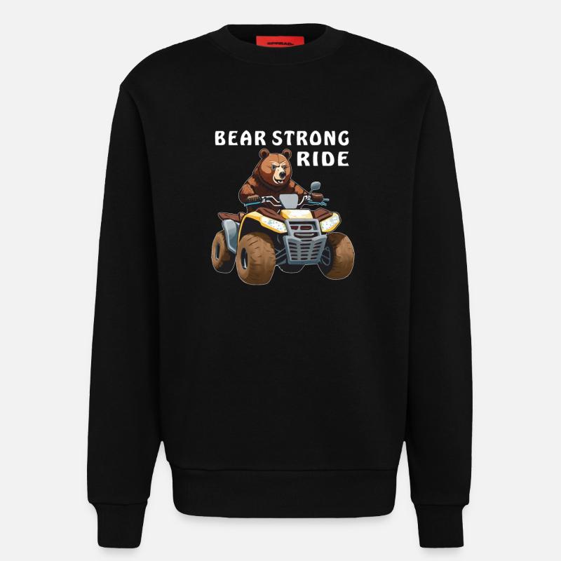 QUAD BEAR STRONG RIDE - Sweatshirt - made by SPREAD  - SOLID BLACK