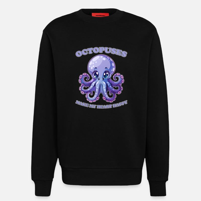 Funny Octopus Cephalopod Squid Gift - Sweatshirt - made by SPREAD - SOLID BLACK