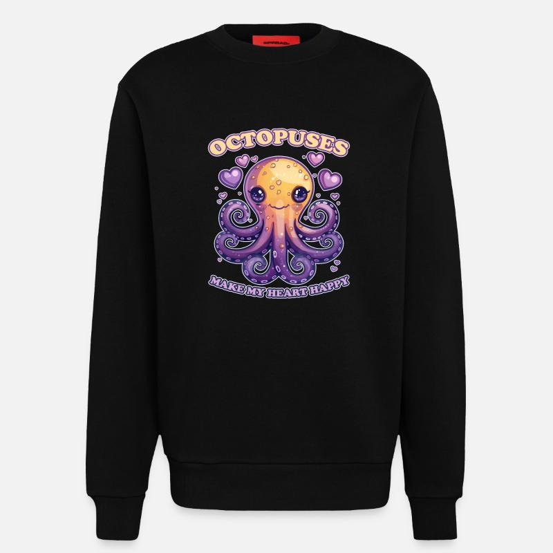 Funny Octopus Cephalopod Squid Gift - Sweatshirt - made by SPREAD - SOLID BLACK