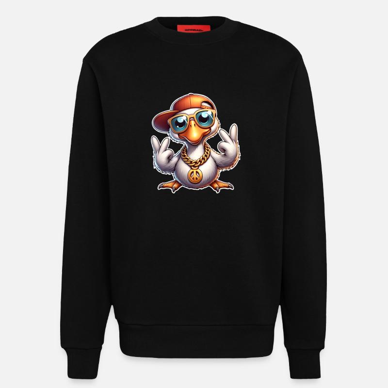 Dodo Cool Peace - Sweat bio décontracté fabriqué en UE - SOLID BLACK