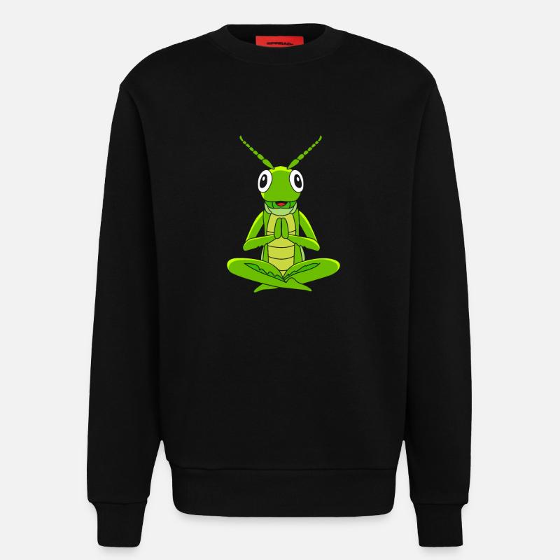 Grashüpfer Heuschrecke - Sweatshirt - made by SPREAD  - SOLID BLACK