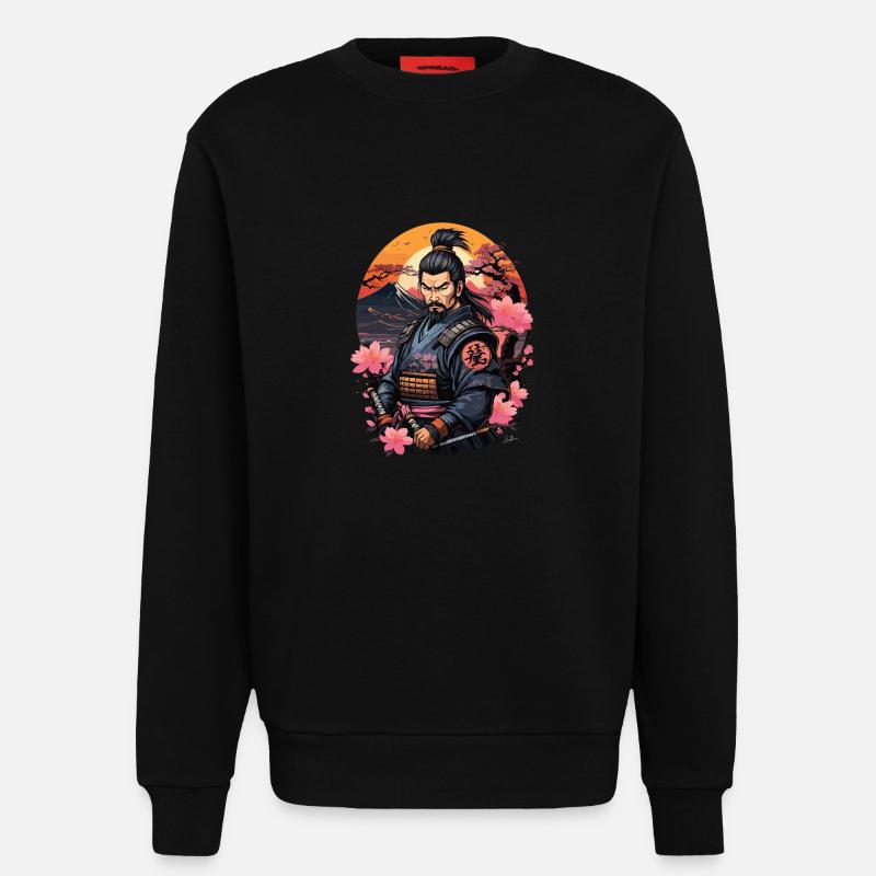 Samurai Japan Kirsche - Sweatshirt - made by SPREAD  - SOLID BLACK