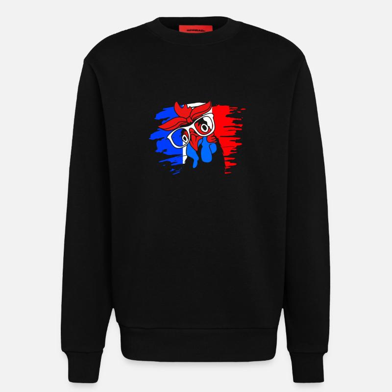 Frankreich - Sweatshirt - made by SPREAD  - SOLID BLACK