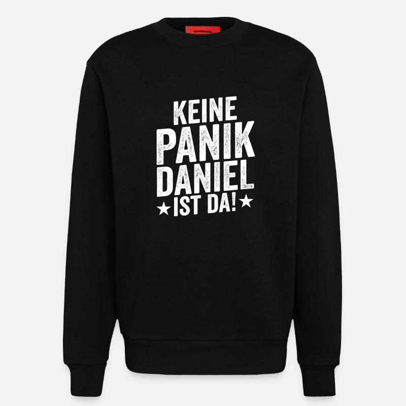 First name Daniel - Sweatshirt - made by SPREAD  - SOLID BLACK