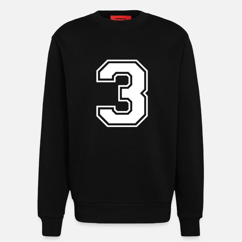 Nummer 3 - Sweatshirt - made by SPREAD - SOLID BLACK