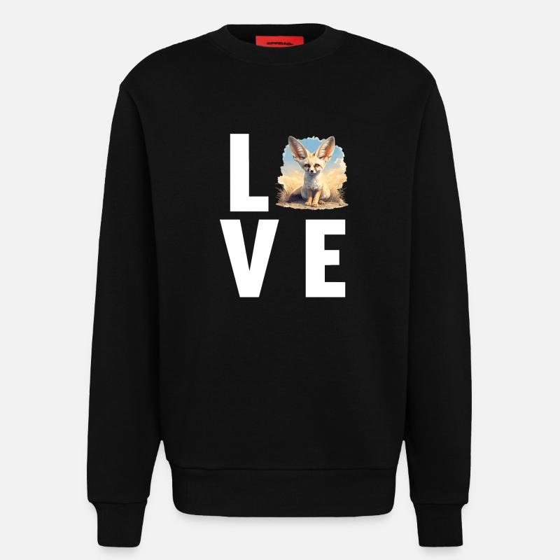 Fennec Fox Fenneks Fennek - Sweatshirt - made by SPREAD - SOLID BLACK